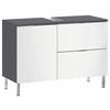 WASCHBECKENUNTERSCHRANK 80/56/34 cm  - Chromfarben/Graphitfarben, KONVENTIONELL, Holzwerkstoff/Metall (80/56/34cm) - Germania