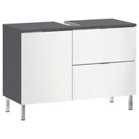 WASCHBECKENUNTERSCHRANK 80/56/34 cm  - Chromfarben/Graphitfarben, KONVENTIONELL, Holzwerkstoff/Metall (80/56/34cm) - Germania