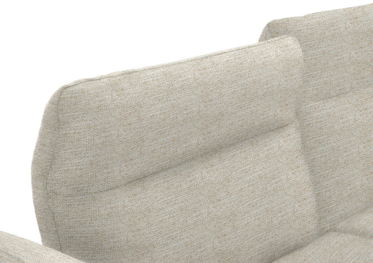 ECKSOFA in Webstoff Beige  290/223 cm  - Beige/Schwarz, Design, Textil/Metall (290/223cm) - Moderano