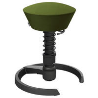 BÜROHOCKER   Grün, Schwarz  - Schwarz/Grün, Basics, Textil/Metall (55/45,66/55cm) - Aeris