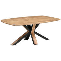 COUCHTISCH Akazie Hartholz 110/70/45 cm bootsförmig Schwarz, Akaziefarben  - Schwarz/Akaziefarben, Design, Holz/Metall (110/70/45cm) - Livetastic