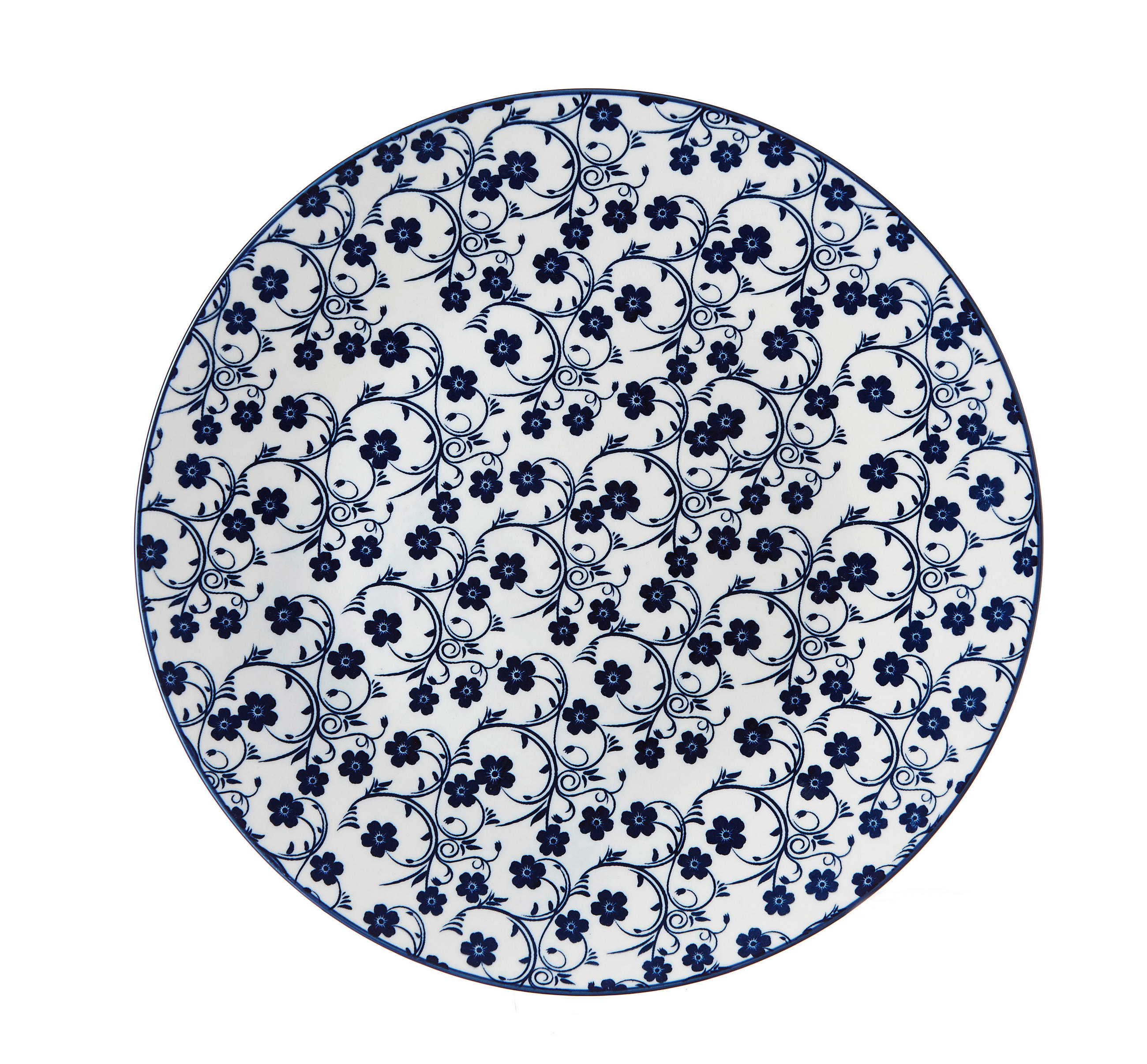 Farfurie Întinsă 26,5 cm  - albastru/alb, Basics, ceramică (26,5cm) - Ritzenhoff Breker