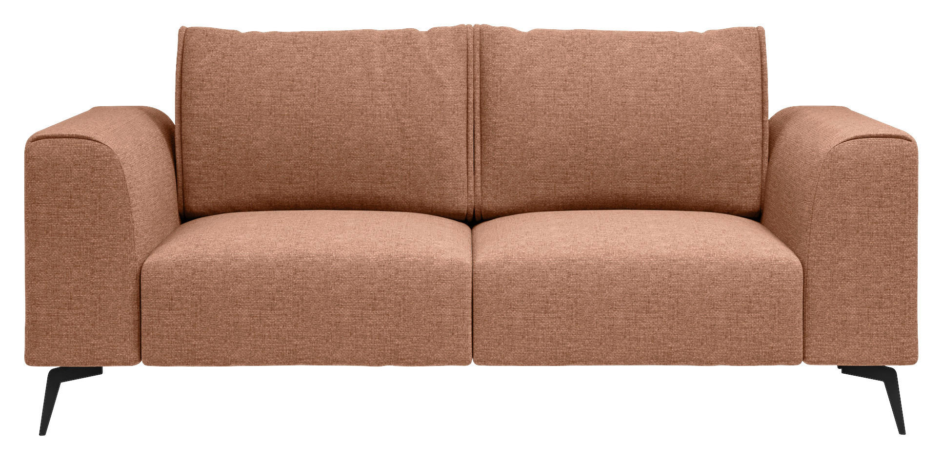 2-SITS SOFFA i trä, textil orange  - orange/svart, Design, metall/trä (186/88/90cm) - MID.YOU
