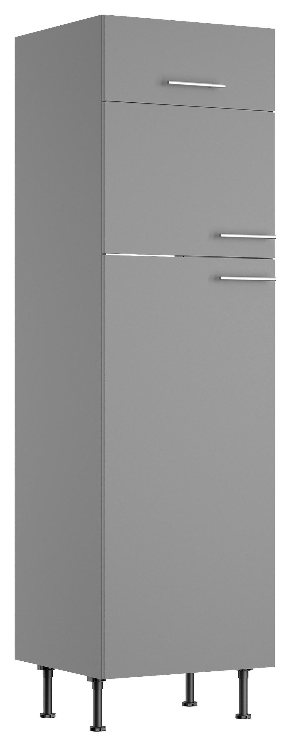 GERÄTEUMBAUSCHRANK 60/211,8/58,1 cm  in Grau  - Edelstahlfarben/Grau, Basics, Holzwerkstoff/Metall (60/211,8/58,1cm) - Optifit