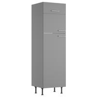 GERÄTEUMBAUSCHRANK 60/211,8/58,1 cm  in Grau  - Edelstahlfarben/Grau, Basics, Holzwerkstoff/Metall (60/211,8/58,1cm) - Optifit