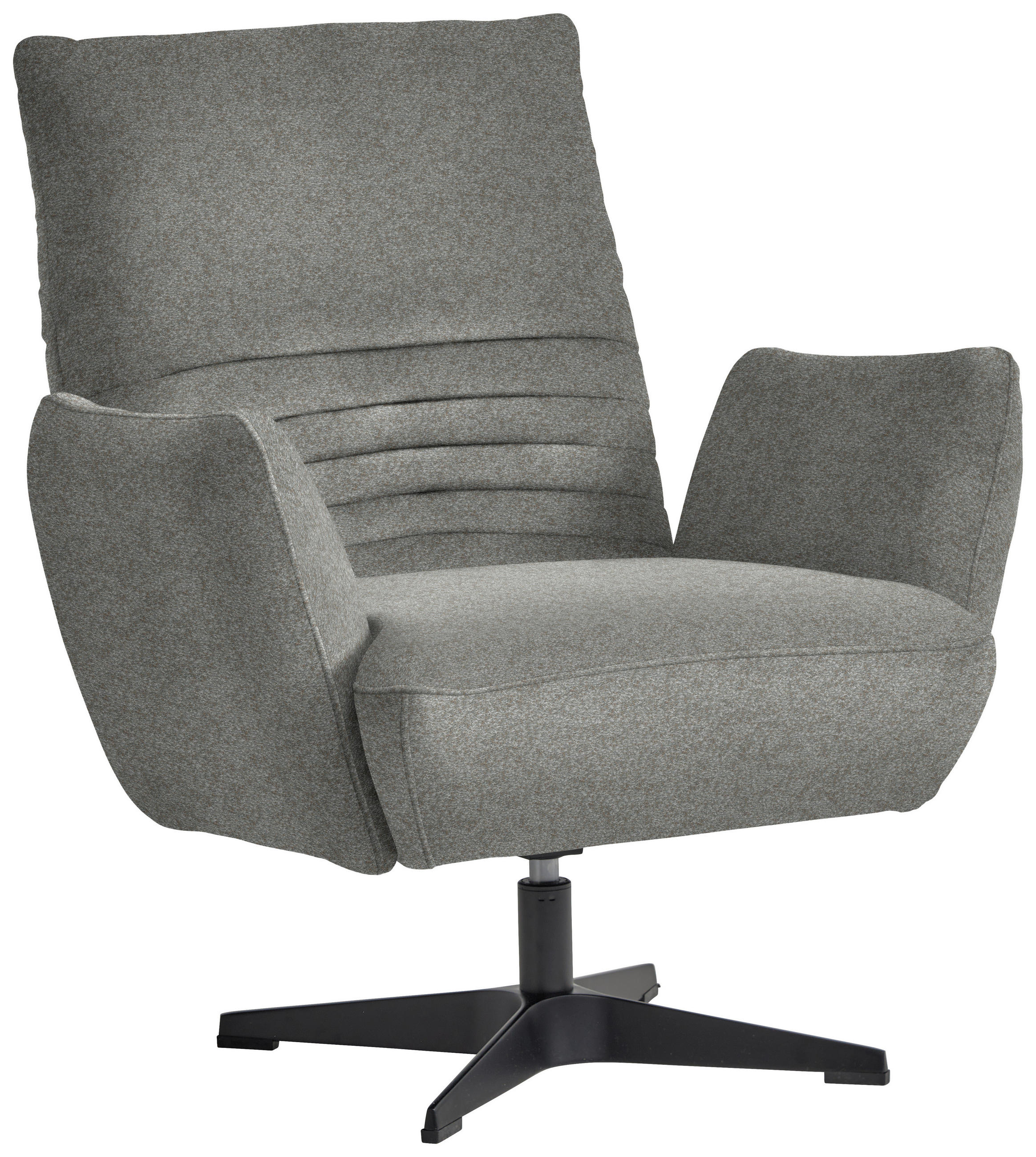 SESSEL in Bouclé Grau  - Schwarz/Grau, Design, Textil/Metall (60/94/86cm) - Dieter Knoll