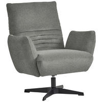 SESSEL in Bouclé Grau  - Schwarz/Grau, Design, Textil/Metall (60/94/86cm) - Dieter Knoll