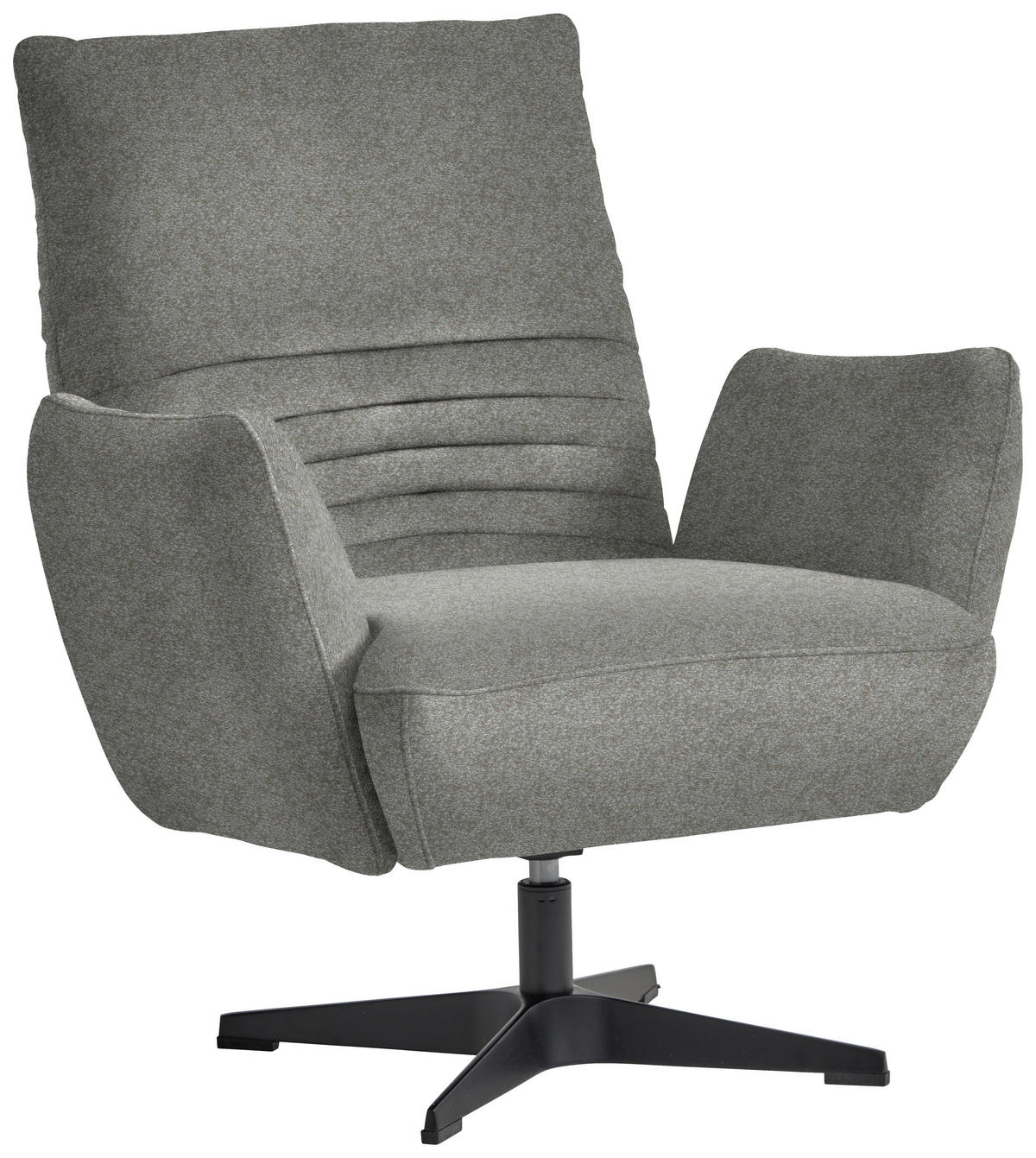SESSEL in Bouclé Grau  - Schwarz/Grau, Design, Textil/Metall (60/94/86cm) - Dieter Knoll
