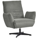 SESSEL in Bouclé Grau  - Schwarz/Grau, Design, Textil/Metall (60/94/86cm) - Dieter Knoll