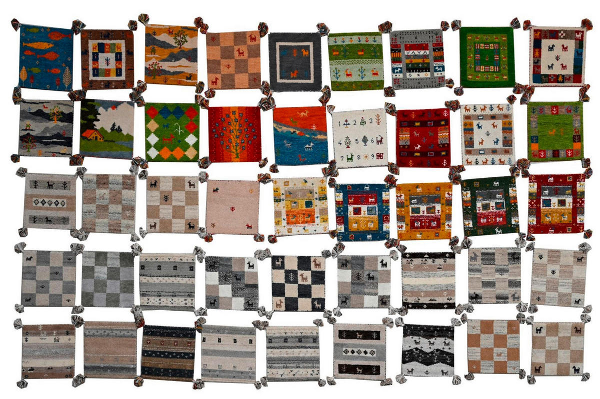 ORIENTÁLIS SZŐNYEG Alkatif Nomad  GABBEH JEWELS  - többszínű, Lifestyle, textil (40/40cm) - Cazaris