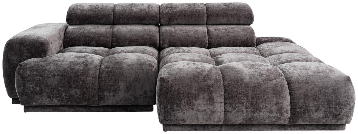 ECKSOFA in Flachgewebe Anthrazit  - Anthrazit, Modern, Textil (239/150cm) - MID.YOU