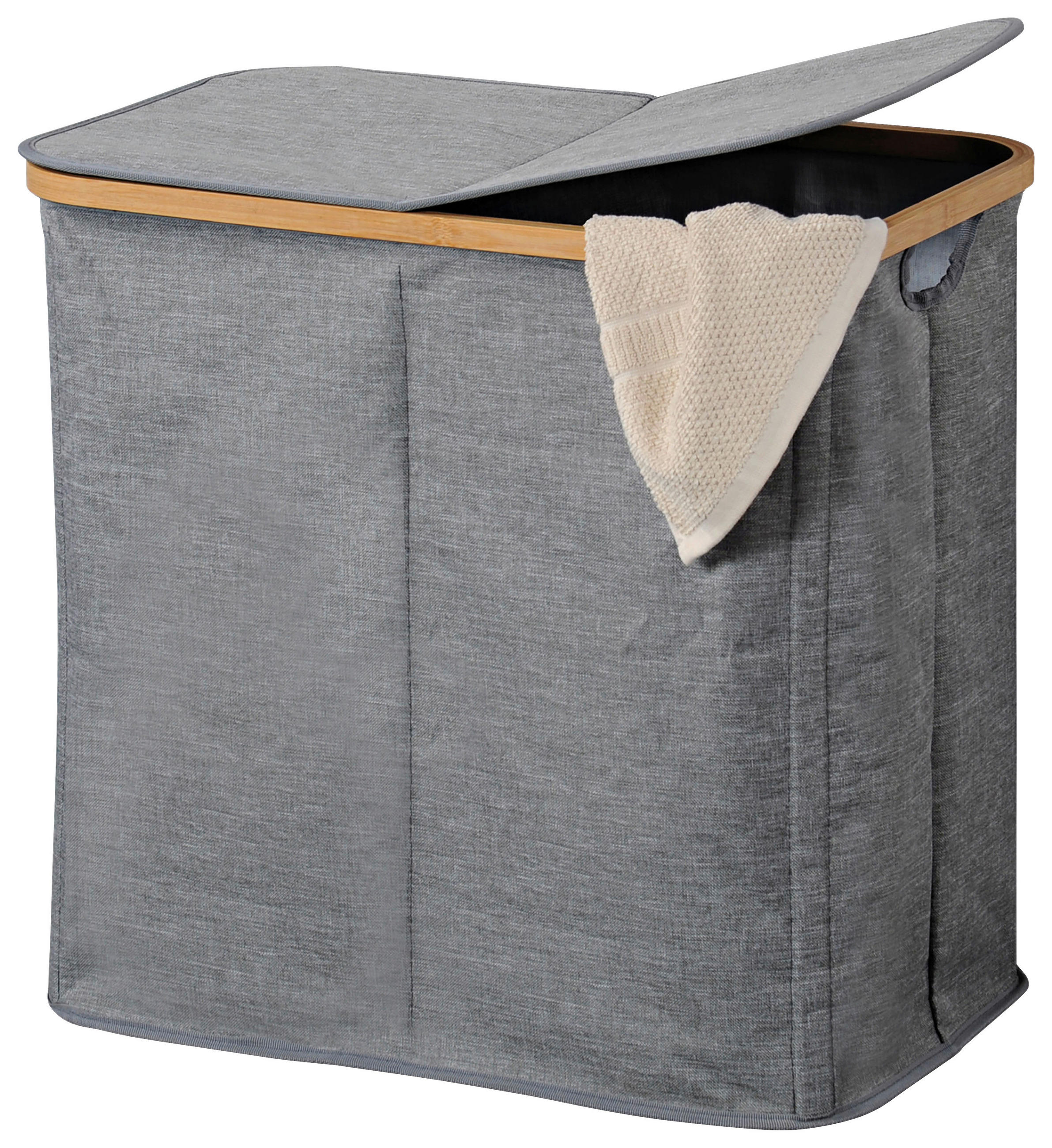 WÄSCHESACK - Grau, MODERN, Holz/Kunststoff (54,50/50/33cm) - Kesper