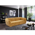 BIGSOFA Chenille Gelb, Senfgelb  - Gelb/Senfgelb, KONVENTIONELL, Kunststoff/Textil (290/86/121cm) - Cantus