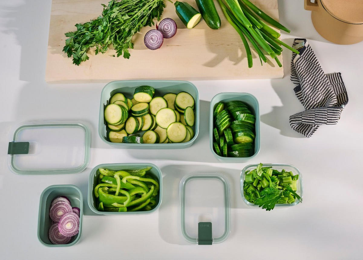 VORRATSDOSENSET 3-teilig  - Klar/Weiß, Basics, Kunststoff (17,2/14,8/24,2cm) - Mepal