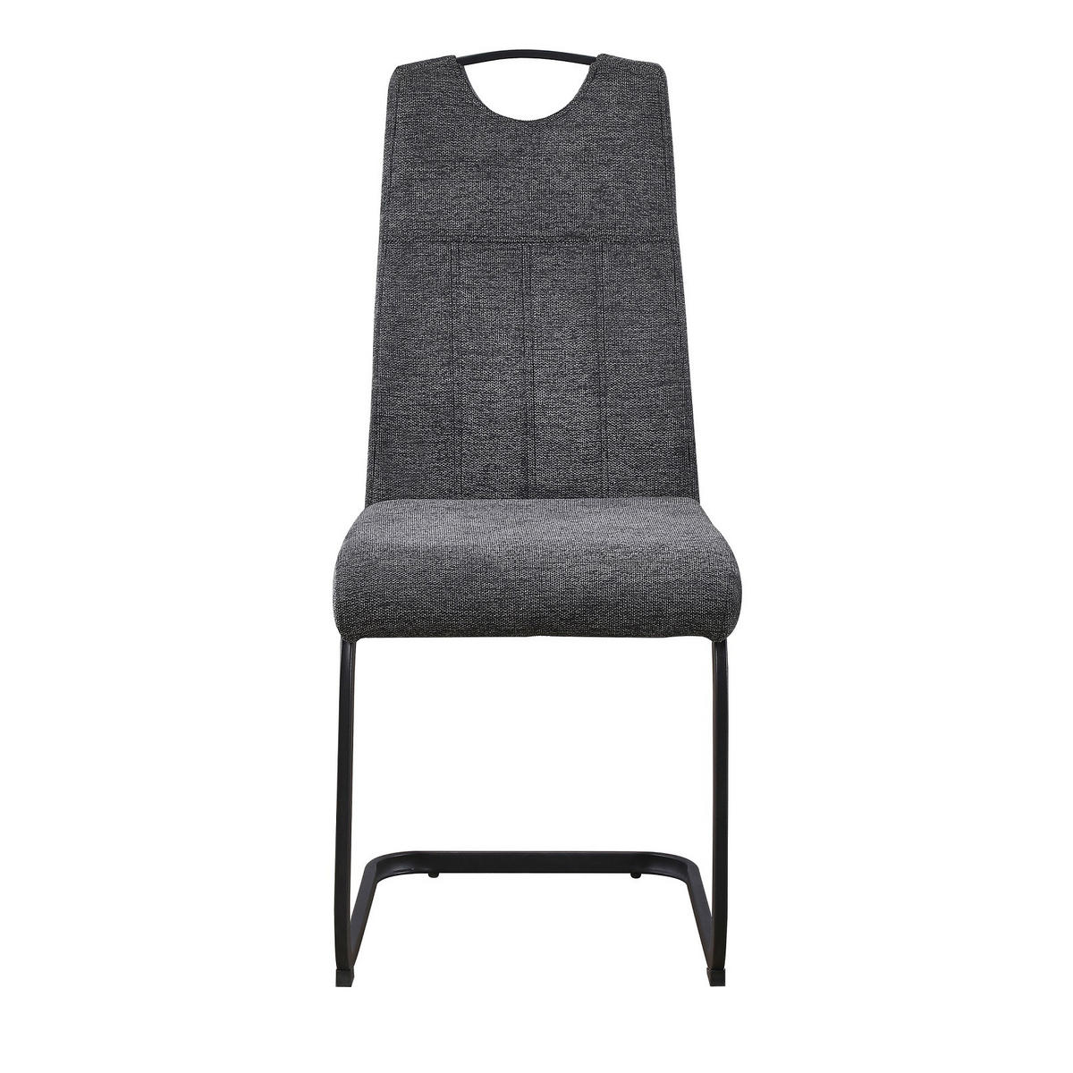 STOLICA  antracit, crna  drvo, metal, tekstil      - crna/antracit, Moderno, drvo/metal (45/101/58cm) - Livetastic