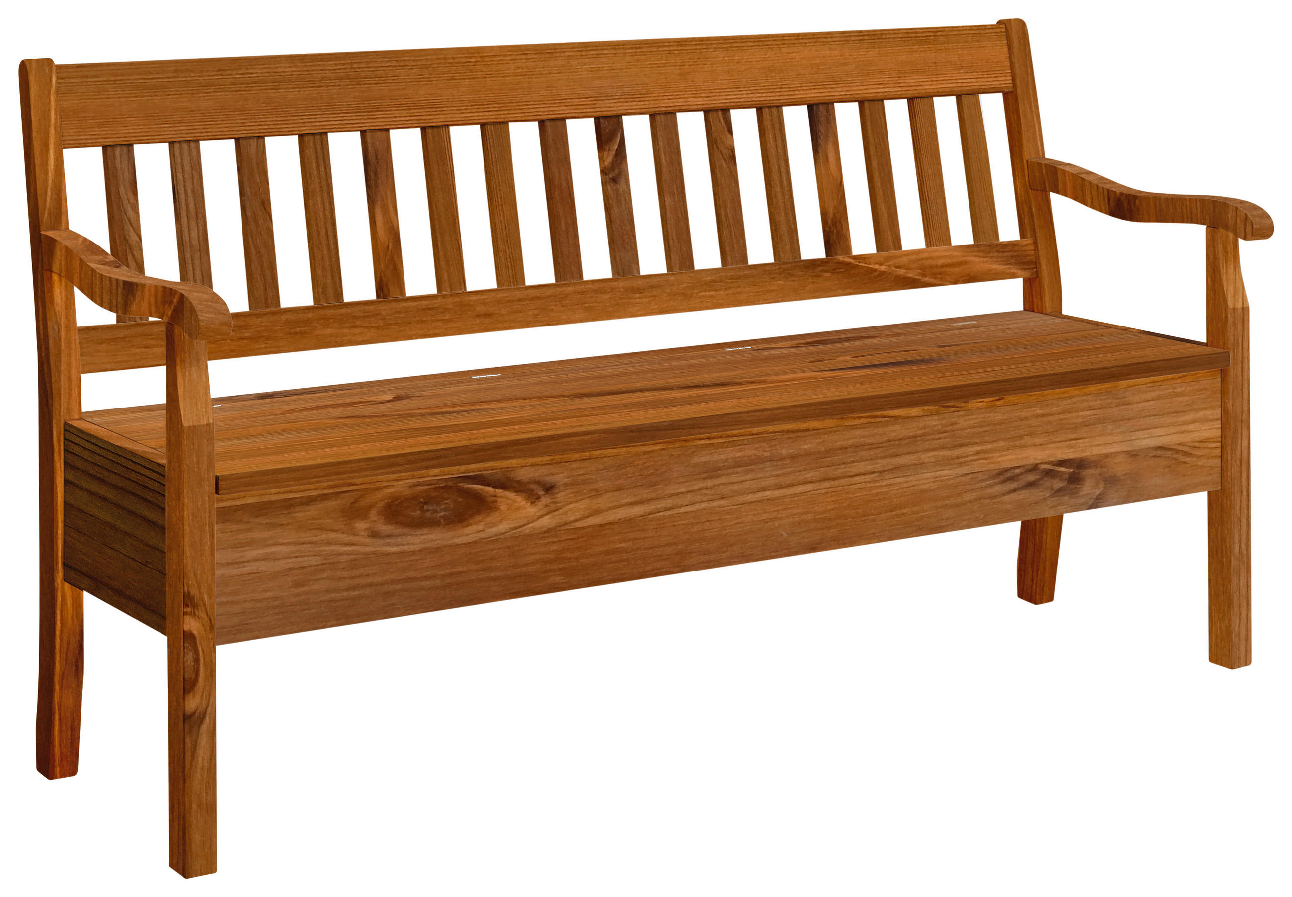 SITZBANK 169/93/58 cm Bernsteinfarben Kiefer massiv  - Bernsteinfarben, ROMANTIK / LANDHAUS, Holz (169/93/58cm) - Boxxx