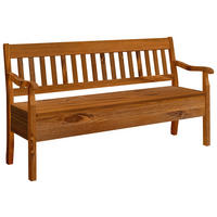SITZBANK 169/93/58 cm Bernsteinfarben Kiefer massiv  - Bernsteinfarben, ROMANTIK / LANDHAUS, Holz (169/93/58cm) - Boxxx