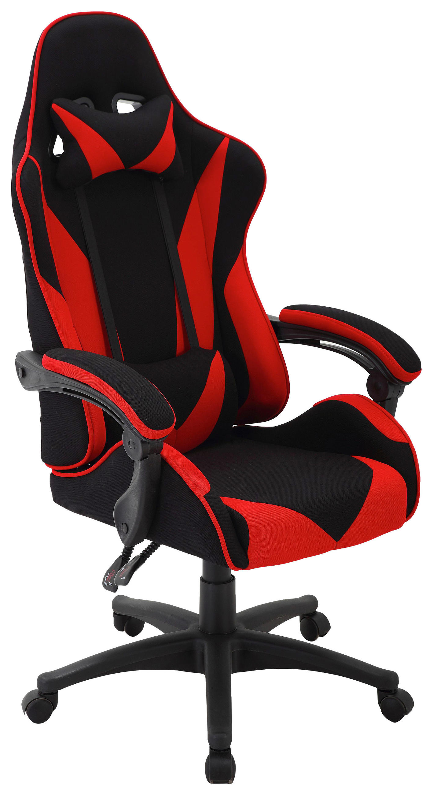 GEJMERSKA STOLICA  crvena, crna   - crvena/crna, Dizajnerski, metal/tekstil (65/132/67cm) - Xora