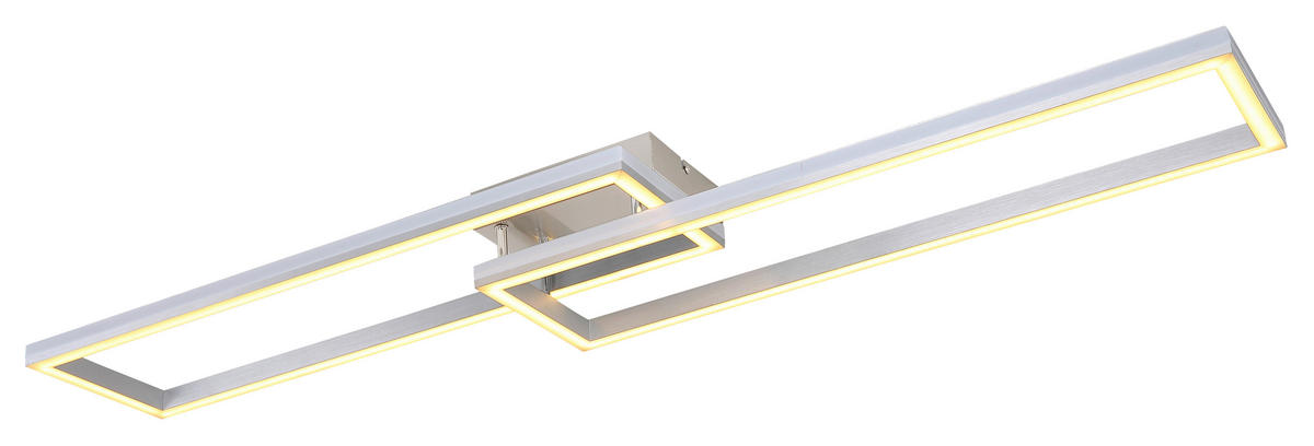 STROPNÍ LED SVÍTIDLO, 119,5/25,5/10 cm - barvy stříbra/opál, Design, kov/plast (119,5/25,5/10cm) - Globo