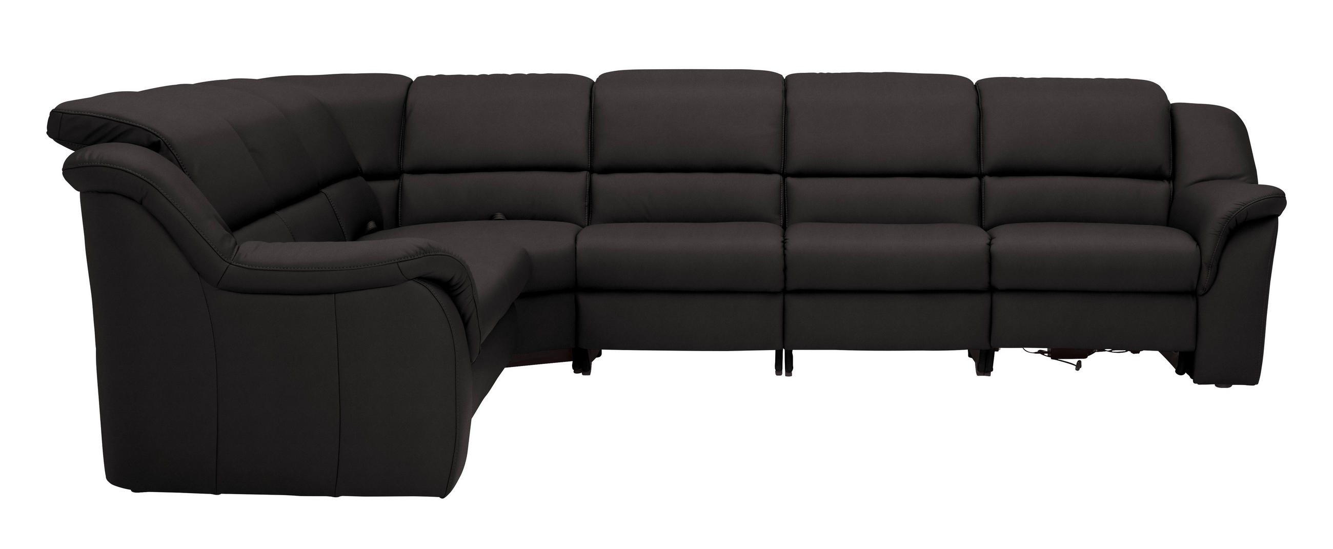 ECKSOFA  in Echtleder Dunkelbraun  260/324 cm  - Dunkelbraun/Schwarz, KONVENTIONELL, Leder/Kunststoff (260/324cm) - Cantus