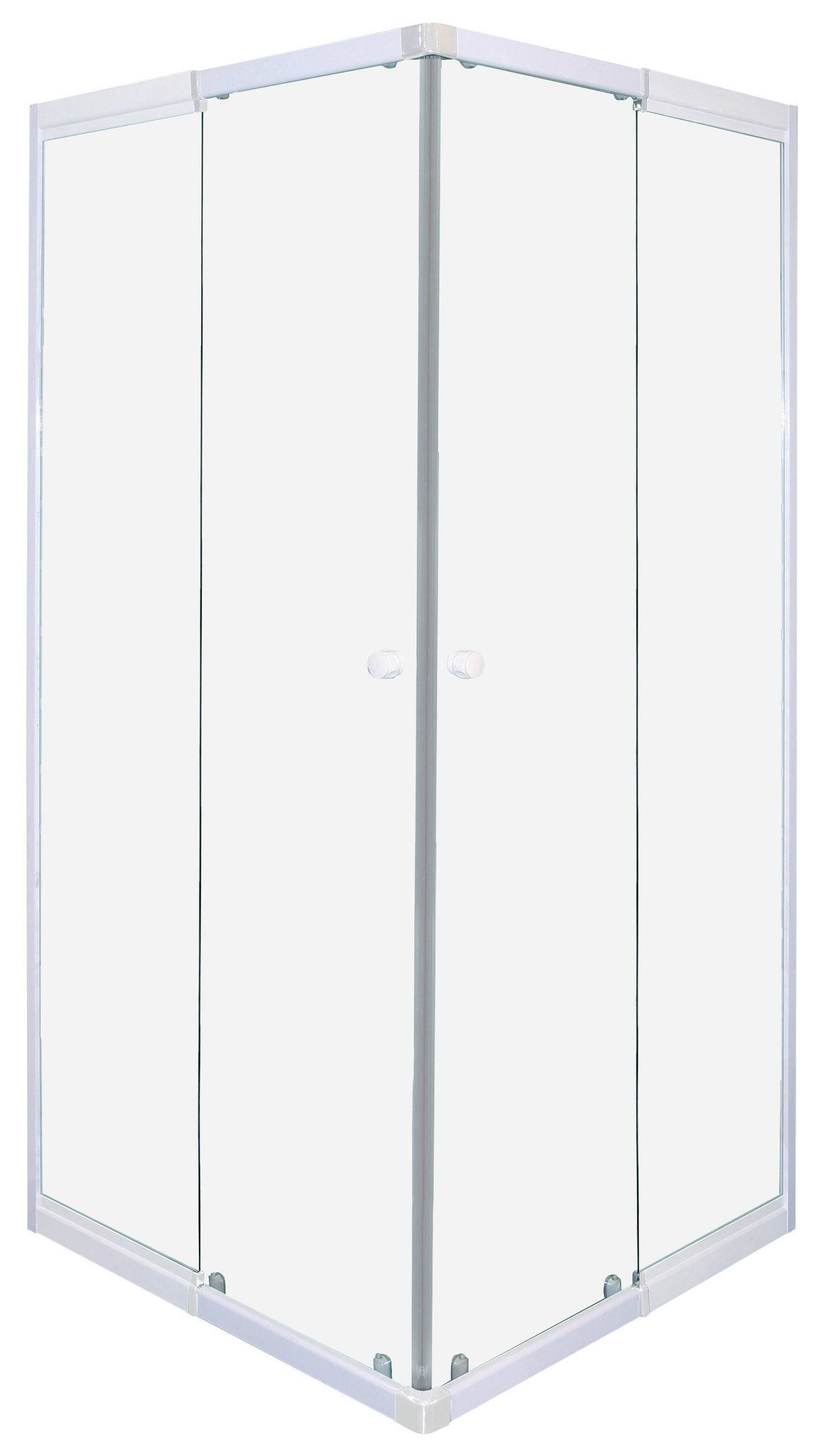 DUSCHKABINE 90/190/78,5 cm  in Weiß  - Weiß, KONVENTIONELL, Glas/Metall (90/190/78,5cm) - Sanotechnik