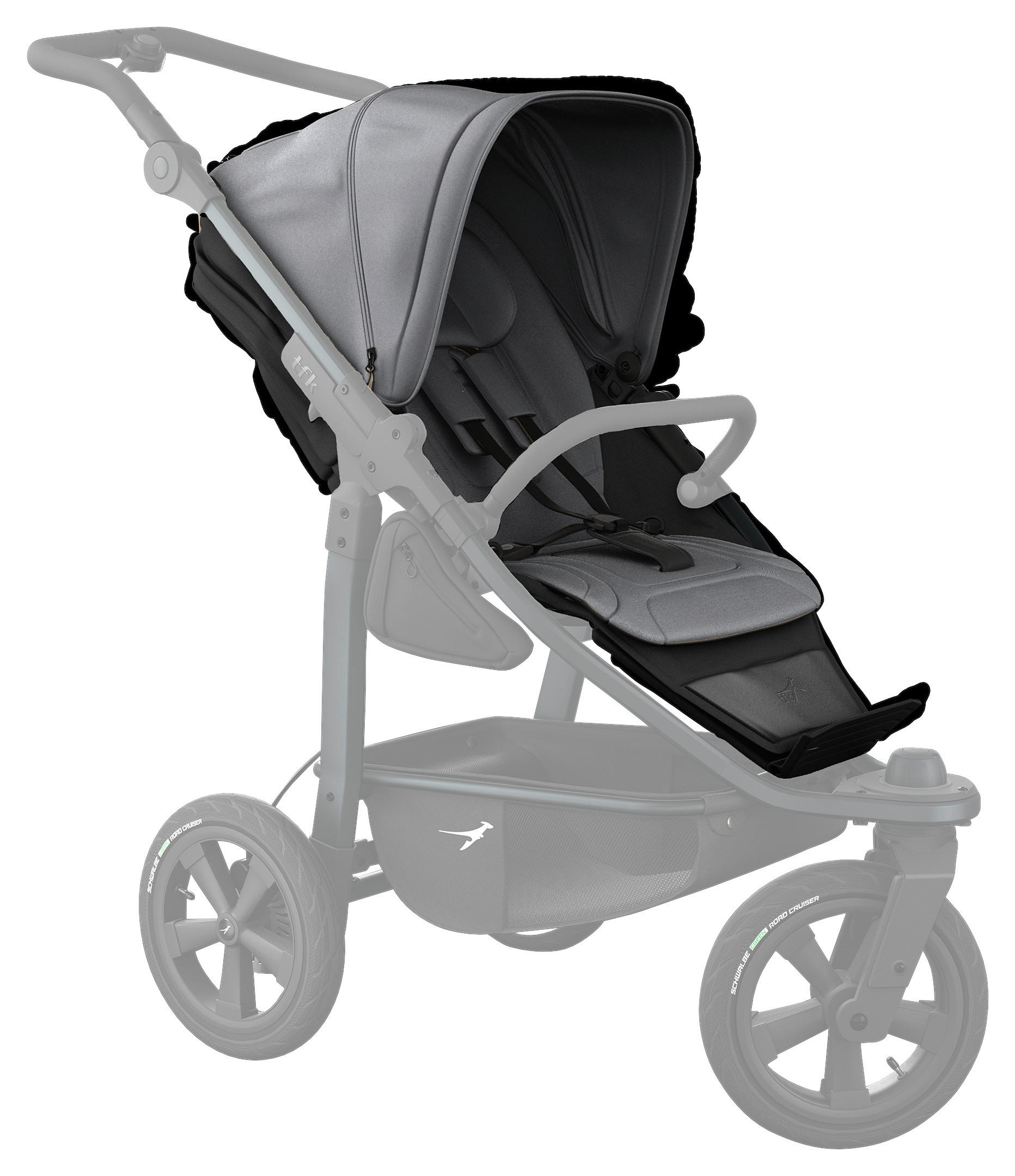 SPORTWAGENAUFSATZ    - Grau, Basics, Textil (34/56/24cm) - TFK