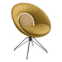 STUHL Echtleder Senfgelb  - Beige/Senfgelb, Design, Leder/Textil (67/86/67cm) - Koinor