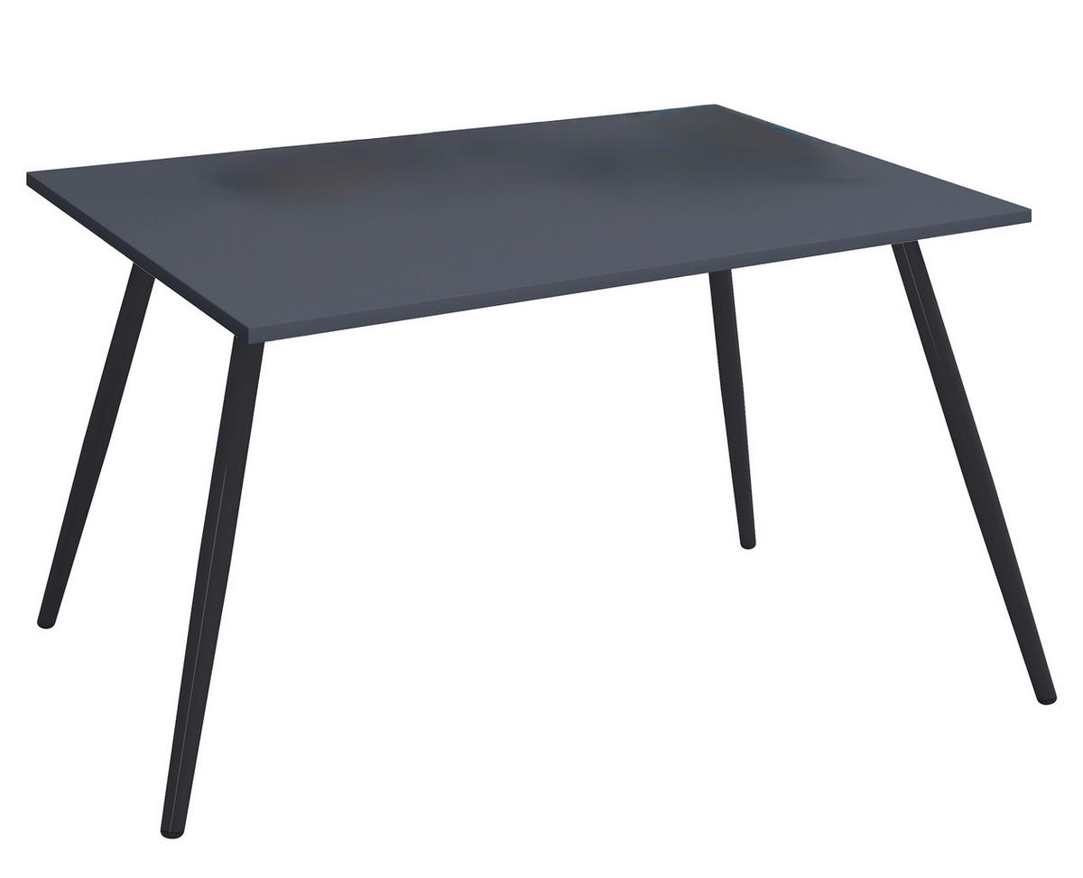 SCHREIBTISCH 138/50/70 cm  in Anthrazit, Schwarz  - Anthrazit/Schwarz, Modern, Holzwerkstoff/Metall (138/50/70cm) - MID.YOU