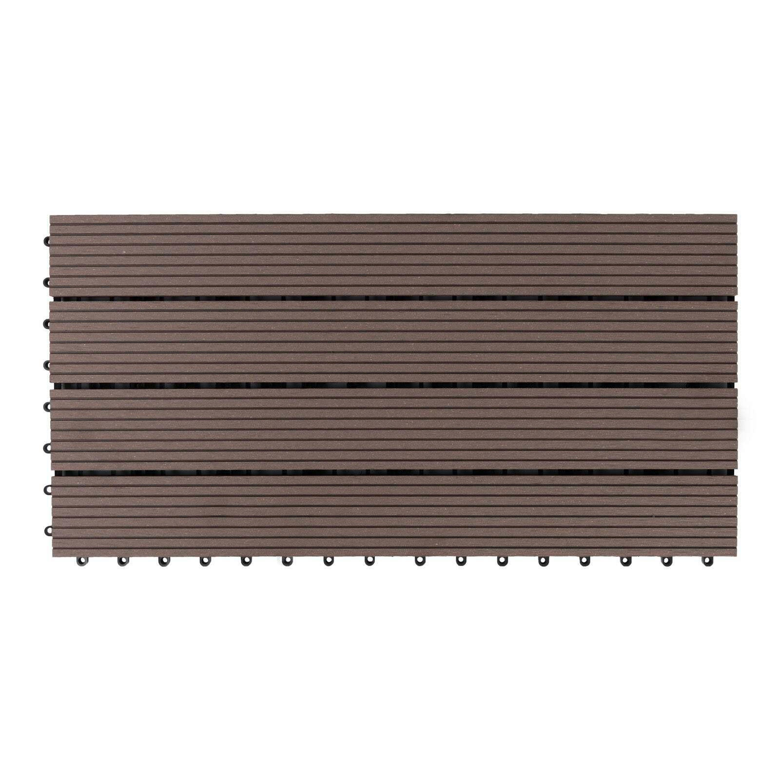 TERRASSENFLIESE Dunkelbraun  - Dunkelbraun, MODERN, Holzwerkstoff (30/60cm) - Ambia Garden