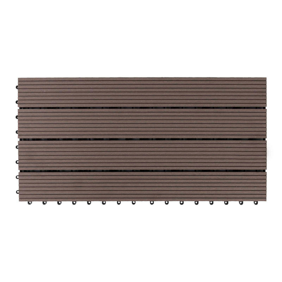 TERRASSENFLIESE 30/60 cm 6 Stück  - Dunkelbraun, MODERN, Holzwerkstoff (30/60cm) - Floordirekt