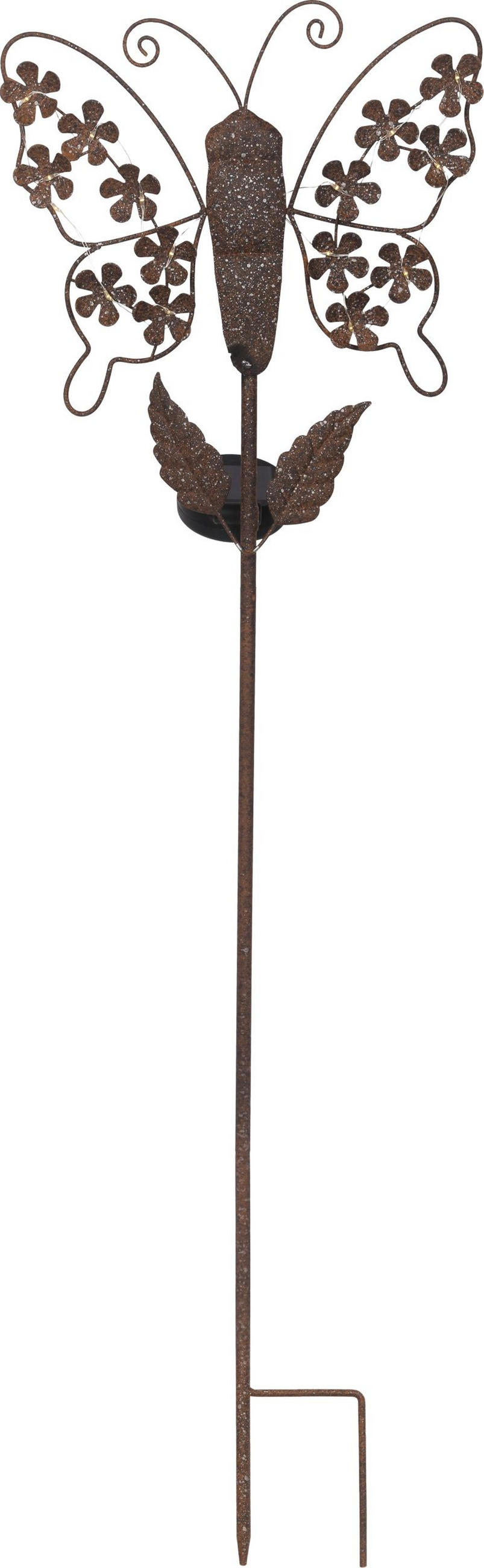 SOLÁRNÍ SVÍTIDLO, 22,5/4/90,5 cm - rezavá, Trend, kov/plast (22,5/4/90,5cm) - Ambia Garden