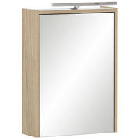 SPIEGELSCHRANK 43,5/64/16 cm  - Eichefarben, MODERN, Glas/Holzwerkstoff (43,5/64/16cm) - MID.YOU