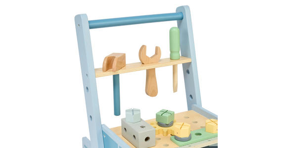 LAUFLERNWAGEN - Blau/Hellgelb, Basics, Holz/Kunststoff (40/29,5/46cm) - My Baby Lou