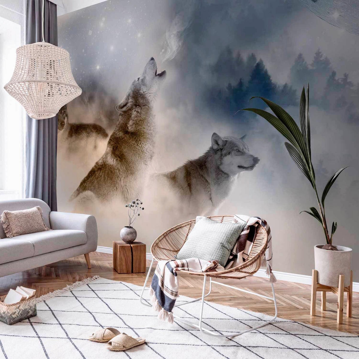 FOTOTAPETE  - Pastellblau/Grau, LIFESTYLE, Textil (250/175cm) - artgeist