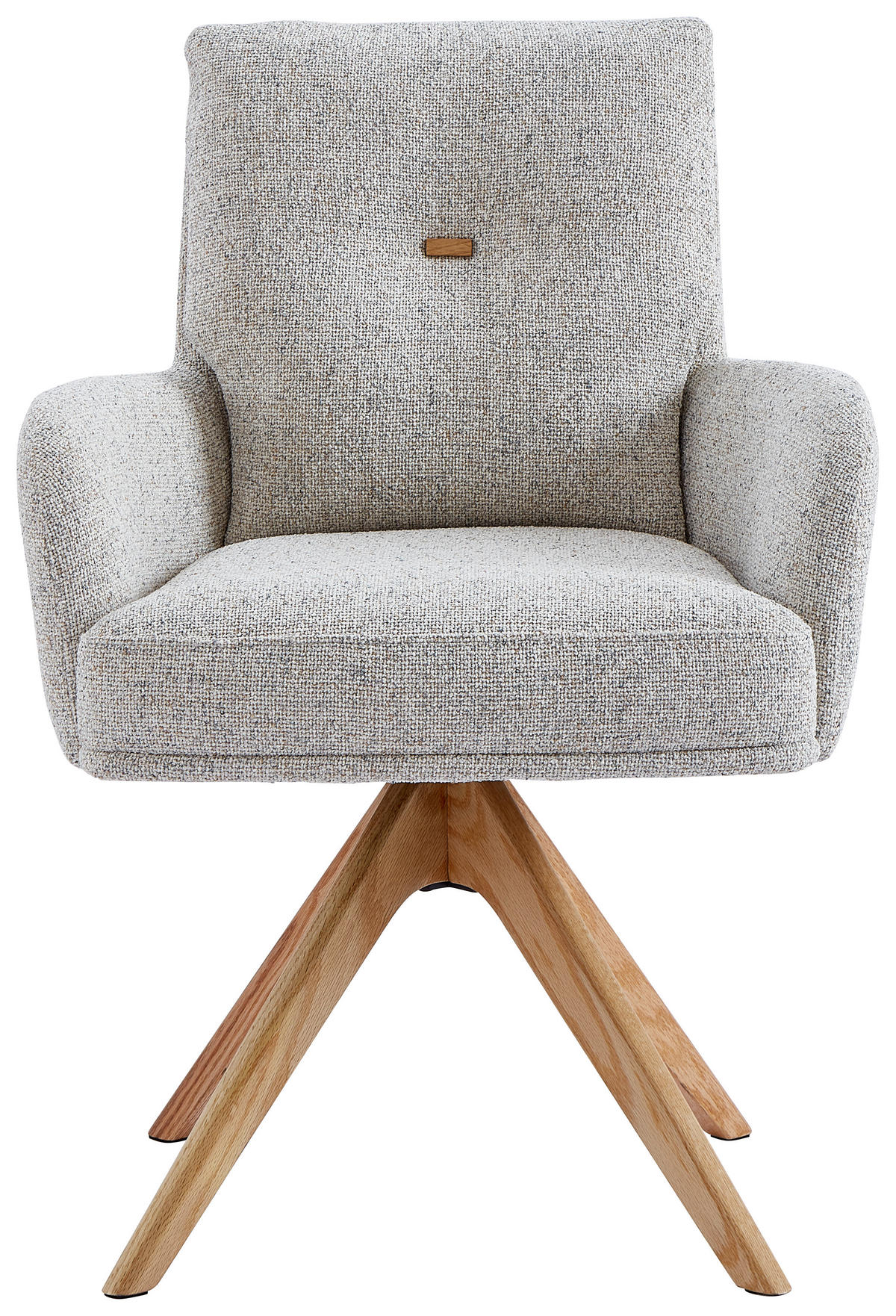 ARMLEHNSTUHL  in Webstoff  - Eichefarben/Beige, Design, Holz/Textil (60,5/88/67cm) - Novel