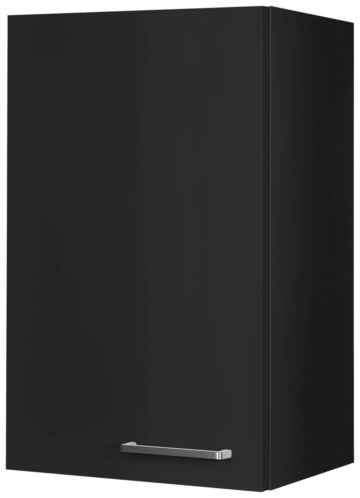 KÜCHENOBERSCHRANK 45/72/35 cm  in Schwarz  - Edelstahlfarben/Schwarz, MODERN, Holzwerkstoff (45/72/35cm) - Nobilia