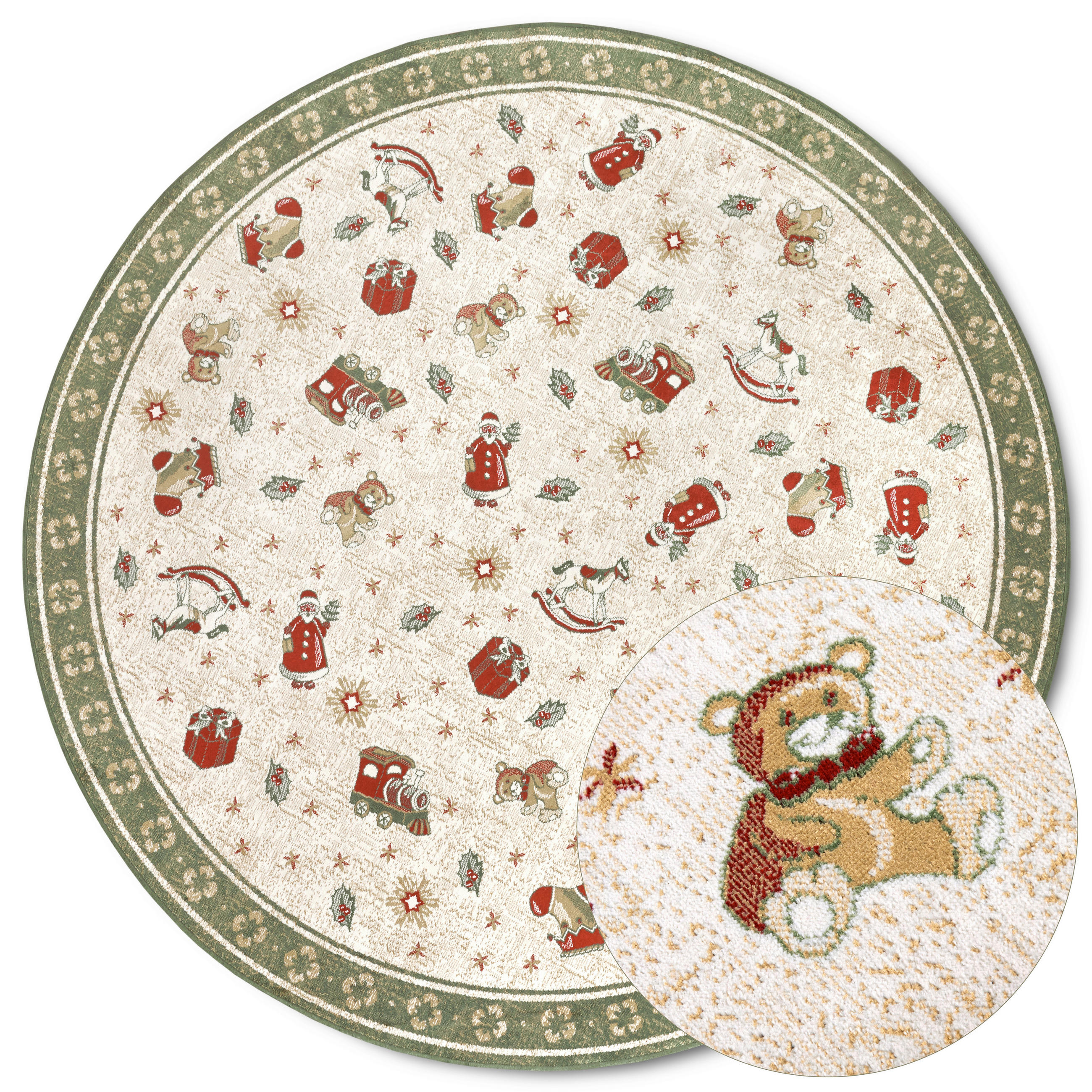VINTAGE-TEPPICH 160 cm Toy's Delight Nostalgic Shine Weihnachten  - Multicolor, Design, Kunststoff/Textil (160cm) - Villeroy & Boch