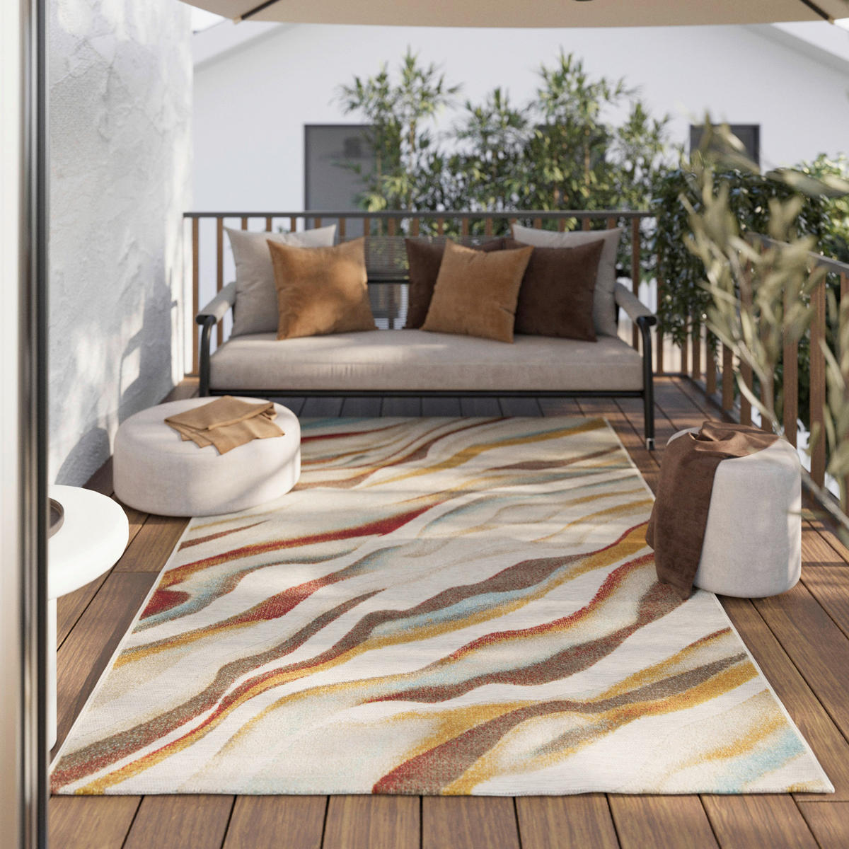 OUTDOORTEPPICH 160/230 cm Creek Multicolor  - Multicolor, KONVENTIONELL, Textil (160/230cm) - WECON HOME