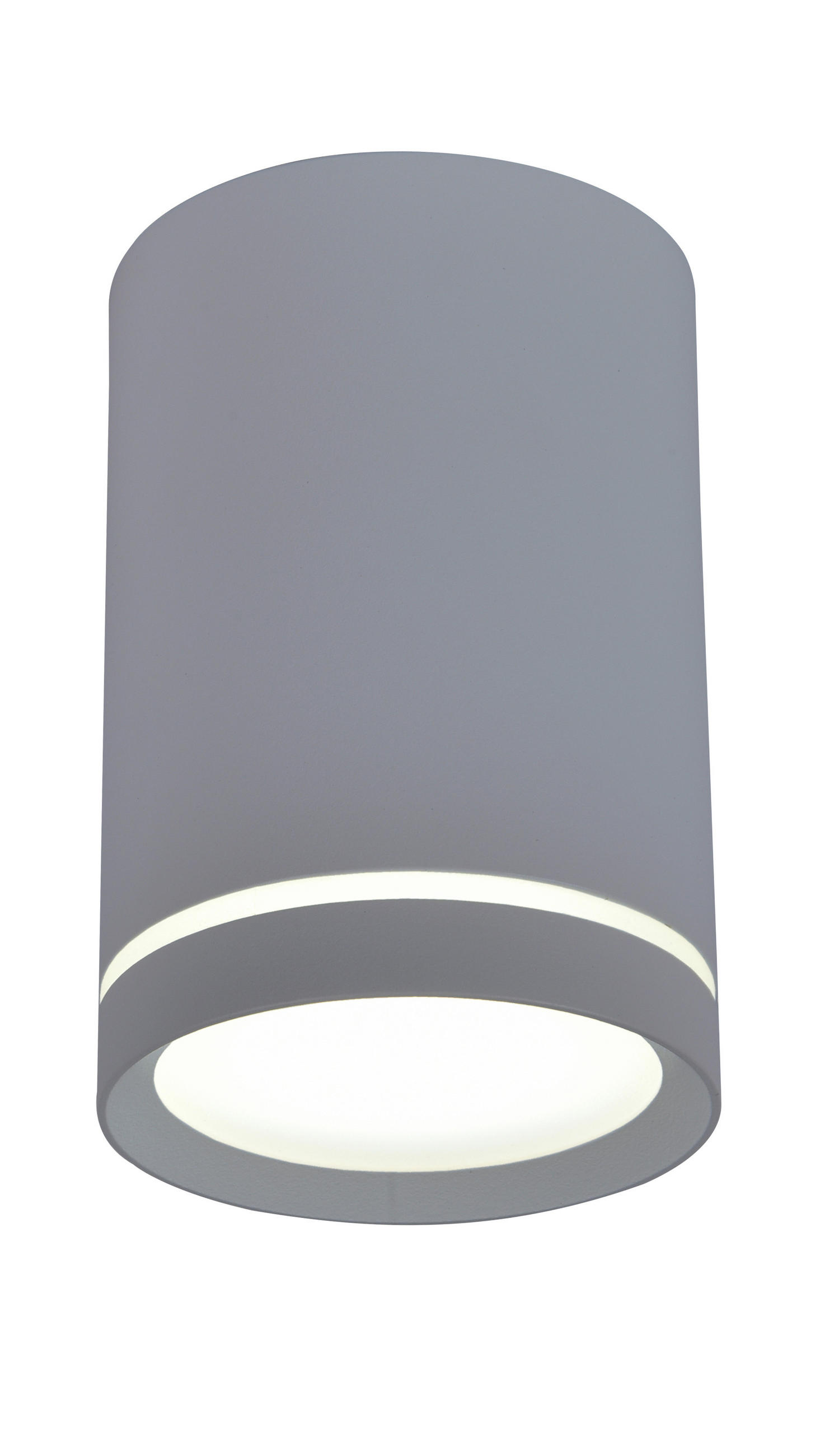 LED-TAKLAMPA Tube 8.8/6.8/10 cm  - grå, Design, metall (8.8/6.8/10cm)