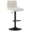 BARHOCKER Webstoff Schwarz, Beige Eisen Stoffauswahl, Sitzfläche 360° drehbar  - Beige/Schwarz, Design, Textil/Metall (45/88-109,5/50cm) - home24