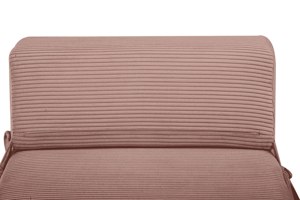 SCHLAFSESSEL Cord Altrosa    - Altrosa, Design, Textil/Metall (65/57/81cm) - Livetastic