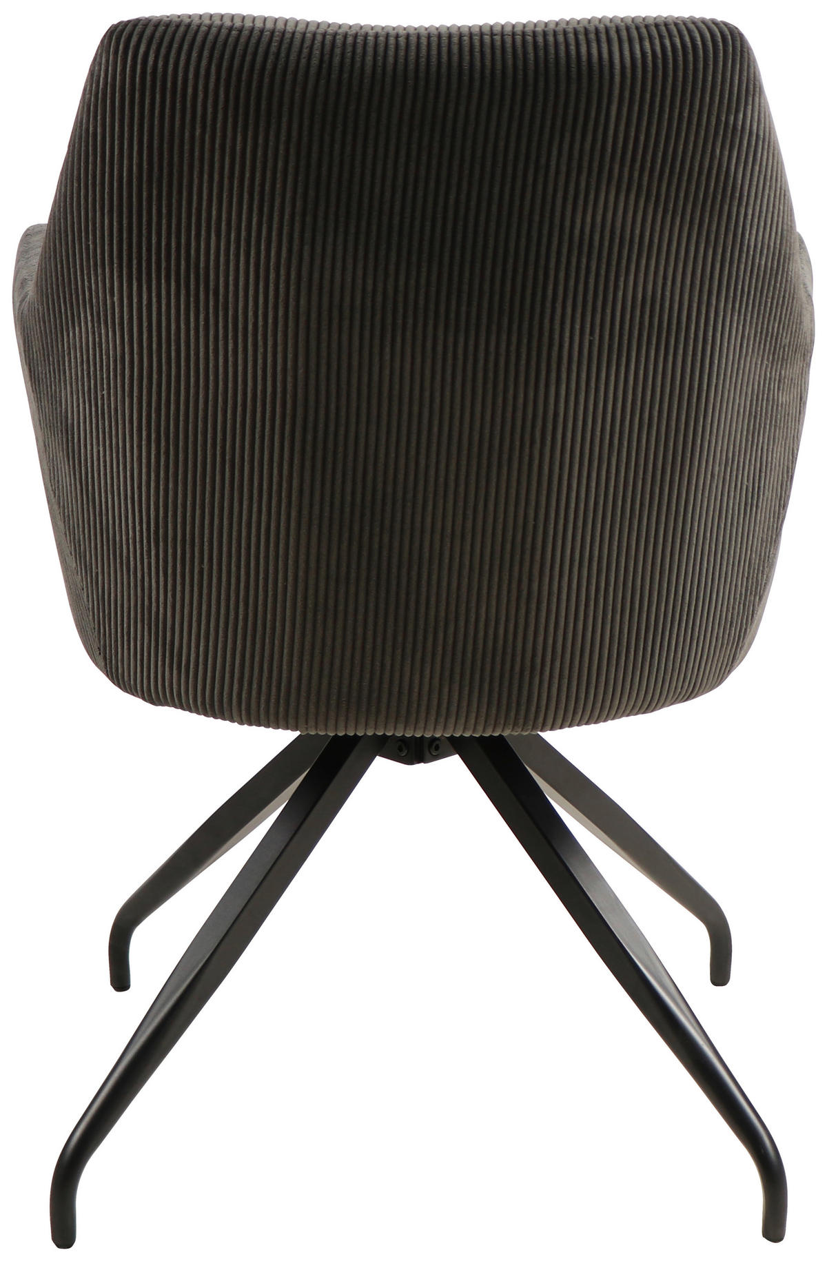 ARMLEHNSTUHL  in Eisen Cord  - Schwarz/Grau, MODERN, Holz/Textil (57/86/65cm) - MID.YOU