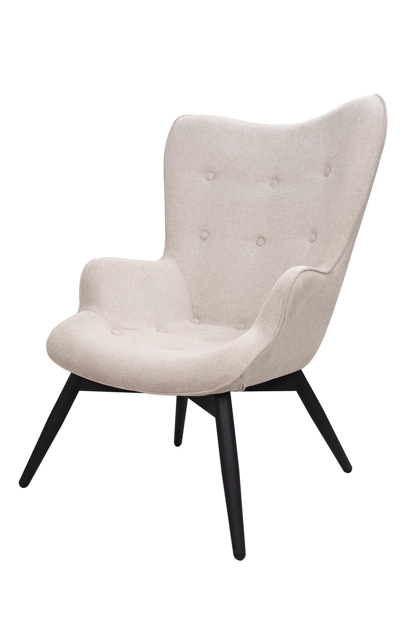 SESSEL in Struktur Beige  - Beige/Schwarz, MODERN, Textil/Metall (80/92/99cm) - Livetastic