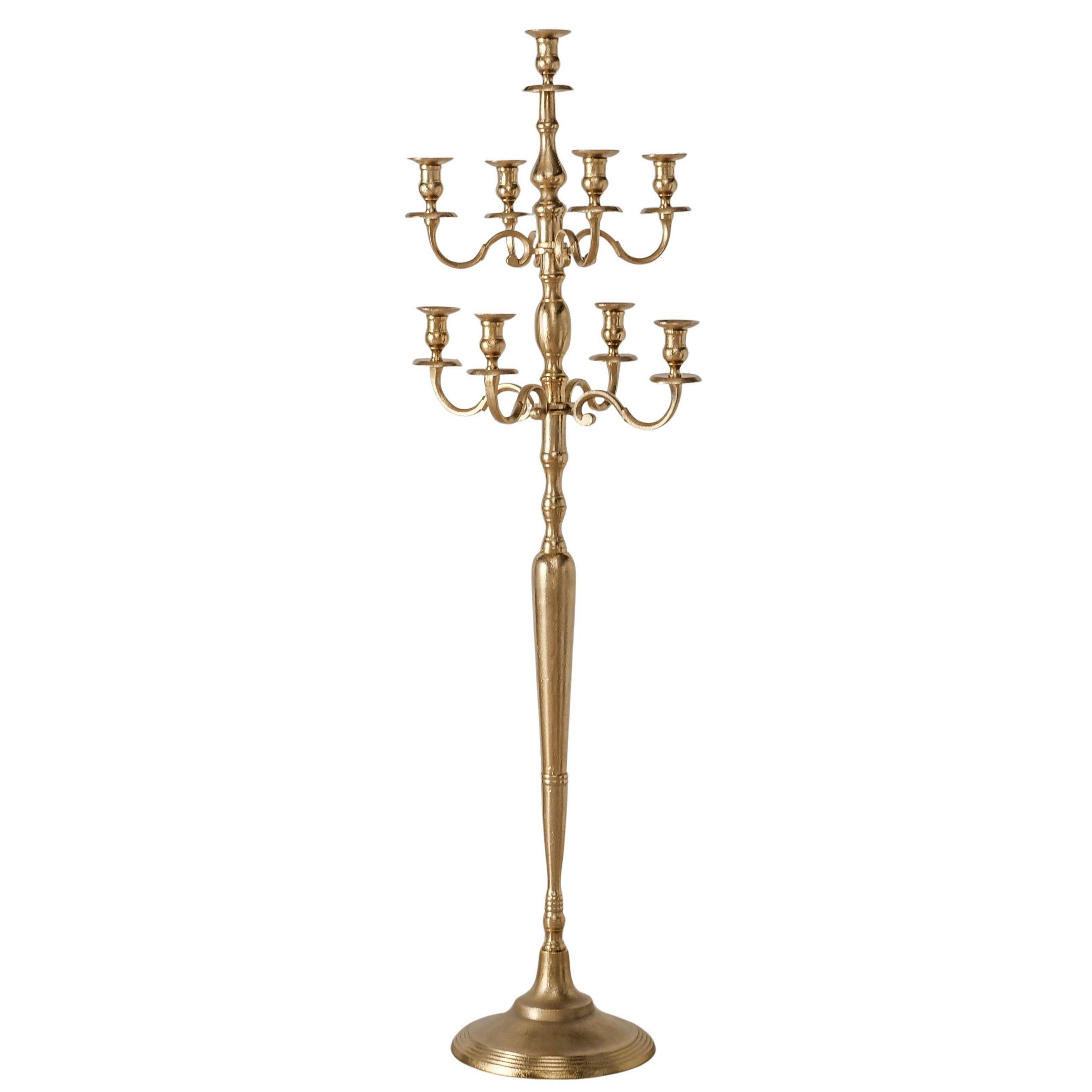 KERZENHALTER - Goldfarben, LIFESTYLE, Metall (50/50/179cm)