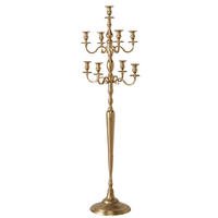 KERZENHALTER - Goldfarben, LIFESTYLE, Metall (50/50/179cm)
