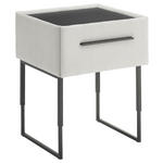 NACHTSCHRANK 64,3/45,5-61,5/45,9 cm Fichte, Kiefer Schichtholz, Sperrholz, Hartholz  - Creme/Schwarz, Design, Holz/Holzwerkstoff (64,3/45,5-61,5/45,9cm) - Dieter Knoll