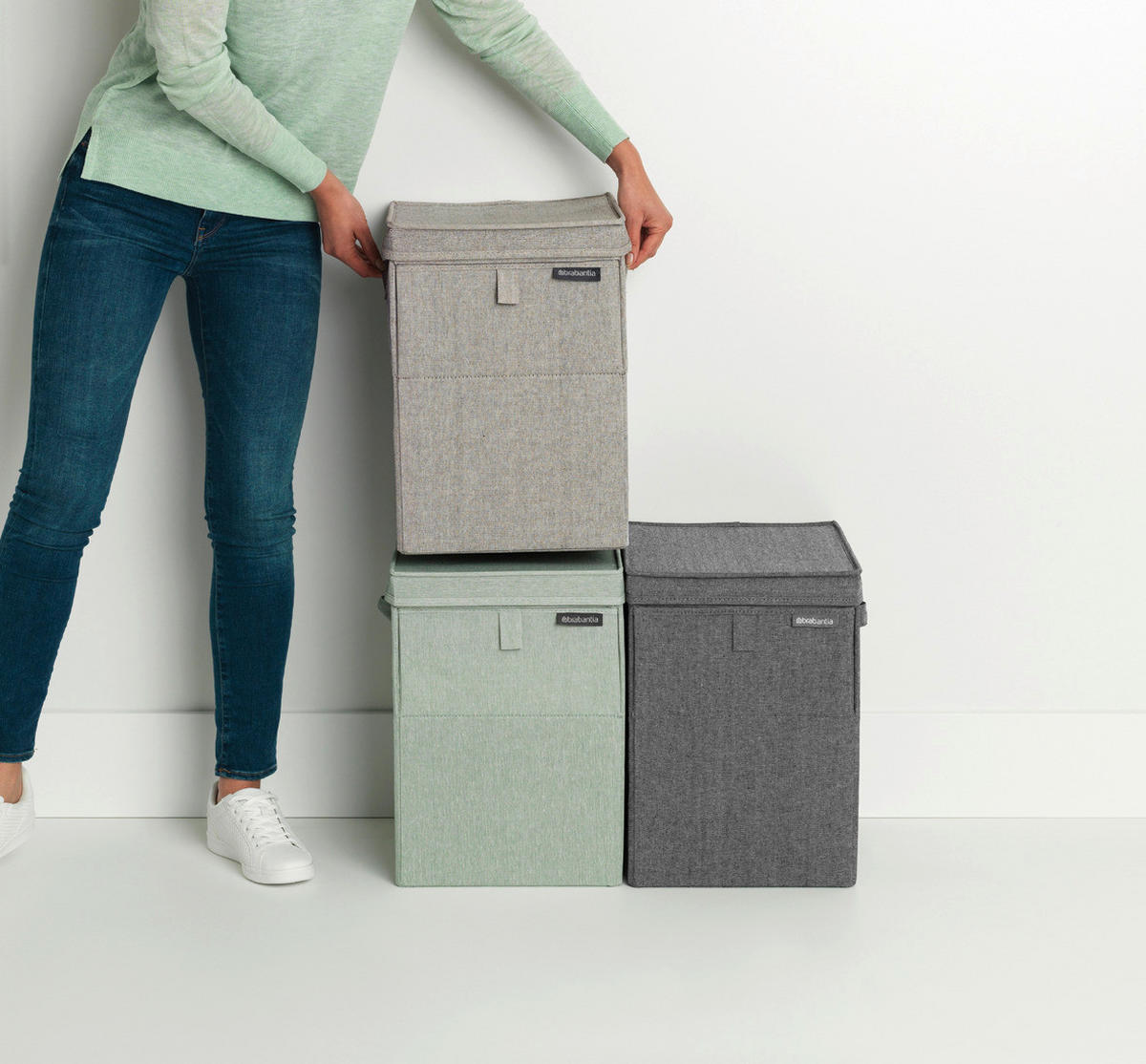 WÄSCHETONNE - Grau, Basics, Textil (32/44.5/37cm) - Brabantia