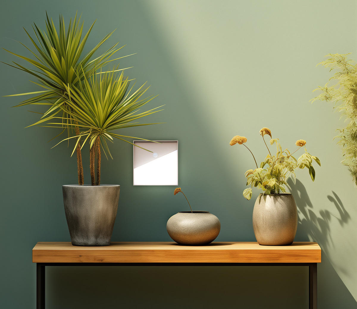 AKKU-WANDLEUCHTE - Sandfarben, Design, Metall (15/15/4cm)