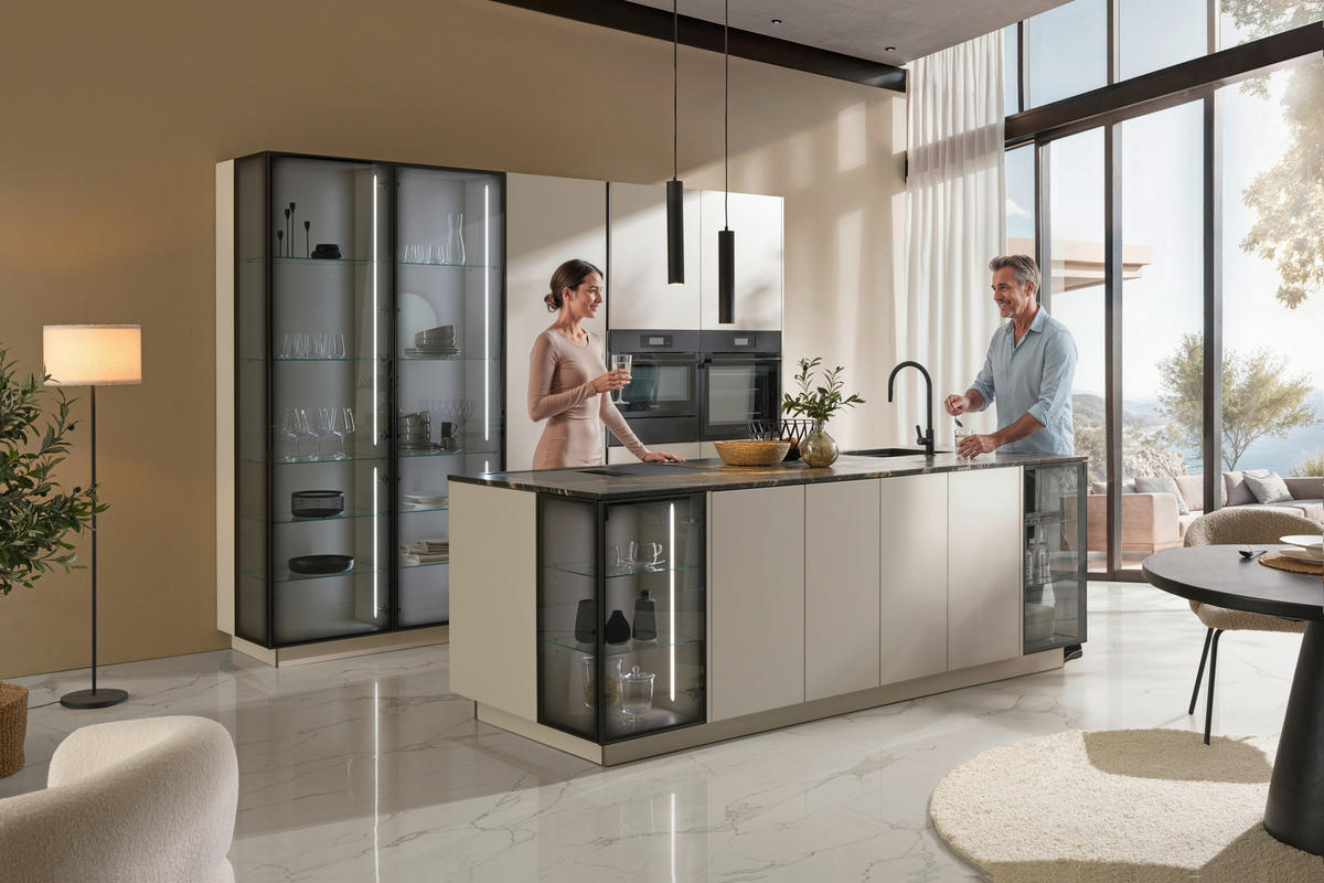 Bucătărie La Comandă   - cașmir, Design, material pe bază de lemn - Dieter Knoll