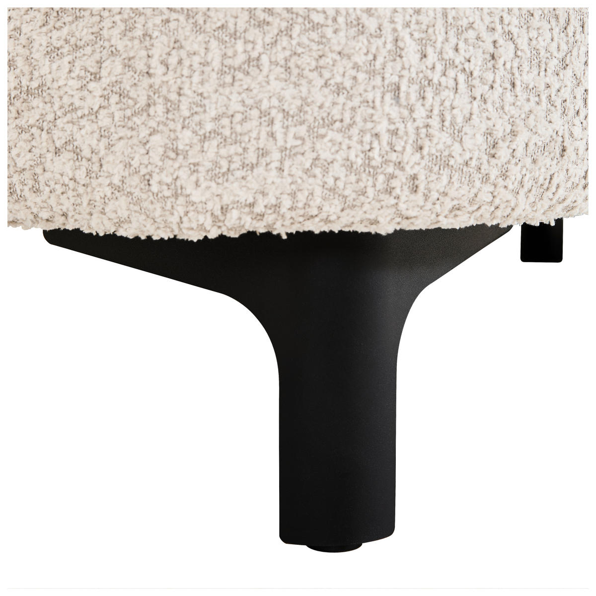 2,5-SITZER Chenille Elfenbein  - Elfenbein/Schwarz, KONVENTIONELL, Textil/Metall (200/84/99cm) - Carryhome